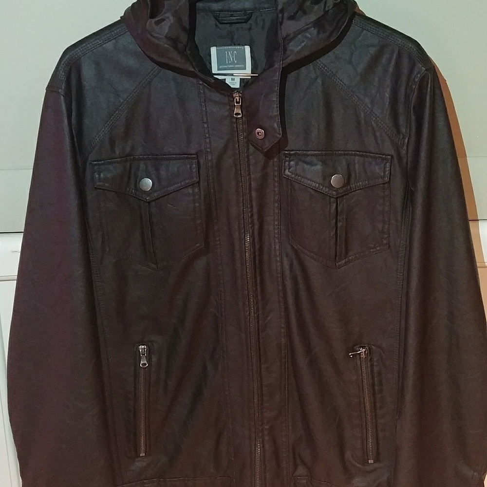 INC Faux Leather Men's Jacket
